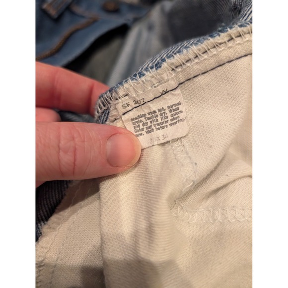 Vintage Levis 505 Jeans Mens 31x33 Made USA Zip Fly Straight Denim 90s Pants - Picture 5 of 16